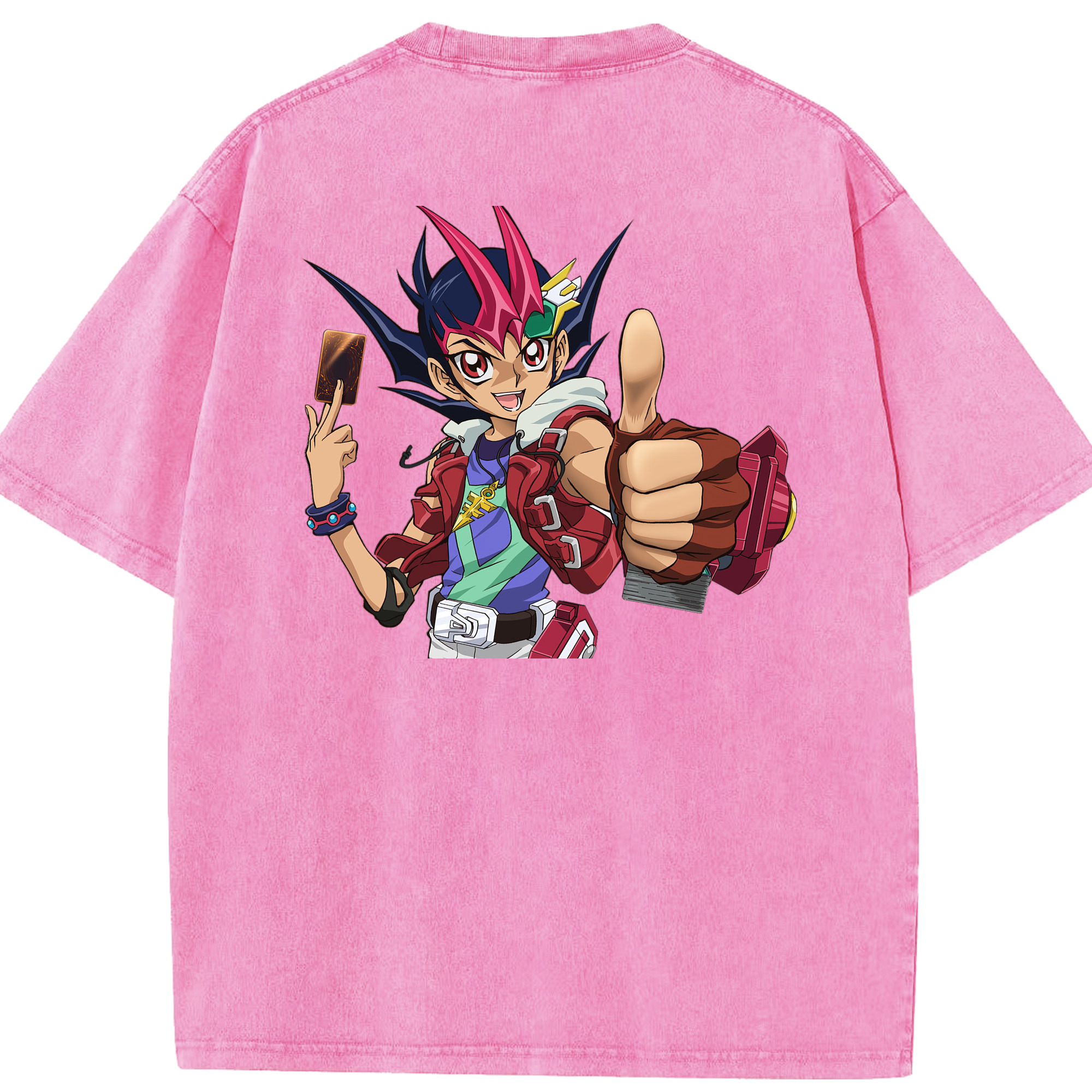 （画像用） 遊☆戯☆王 Yu-Gi-Oh! 綿100% ヴィンテージ風 半袖Tシャツ（背面プリント）